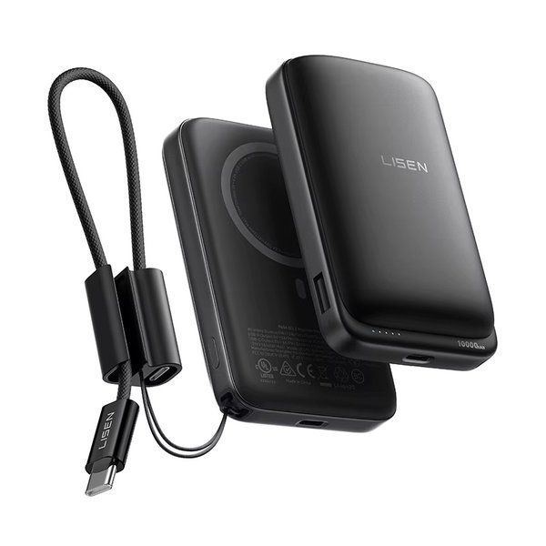 Магнітний повербанк LISEN 10000 mAh 65 Вт з Qi2.2