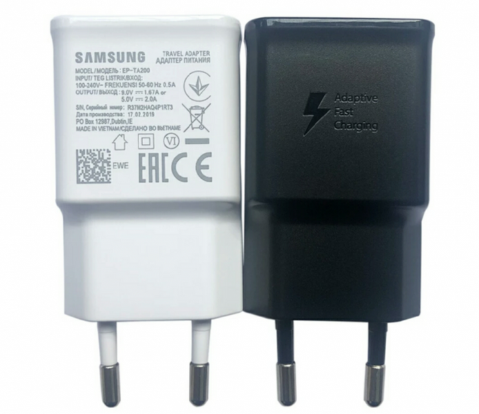 Мережевий зарядний адаптер живлення Samsung EP-TA200 Adaptive fast charger (Original) білий 82052 фото