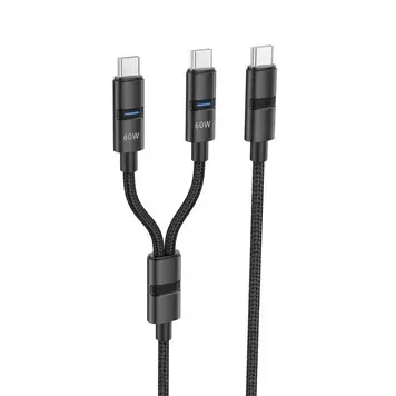 Кабель Foneng XS10 2 в 1 USB-C 60W