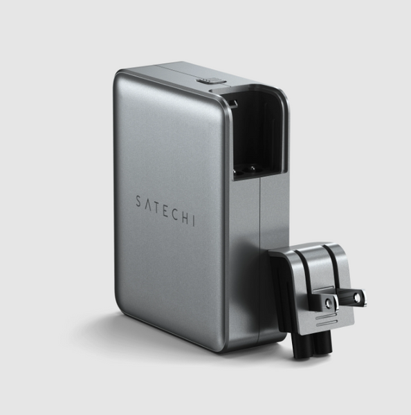 Gan заряджання Satechi 145W USB-C 4-Port PD Gan Travel Charger Space Gray для заряджання ноутбуків смартфонів планшетів техніки ST-W145GTM фото