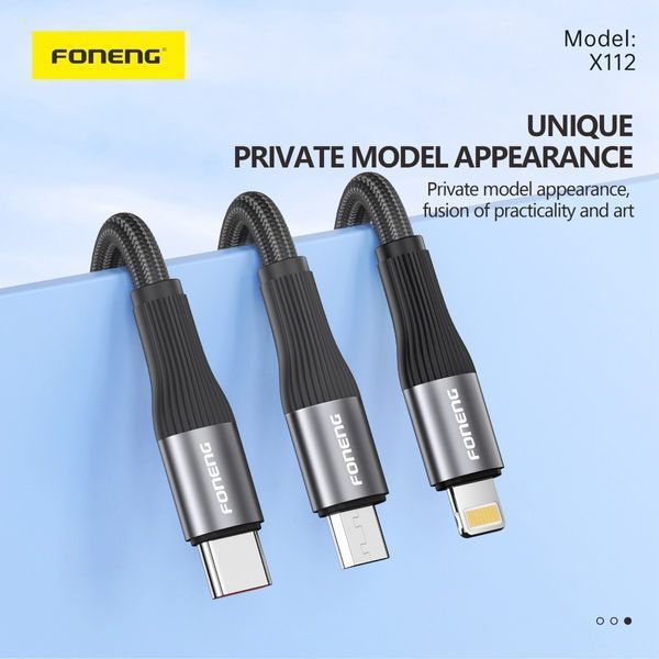 Кабель Foneng X112 USB-A &mdash; Lightning 2,4 А 1 м 84310 фото