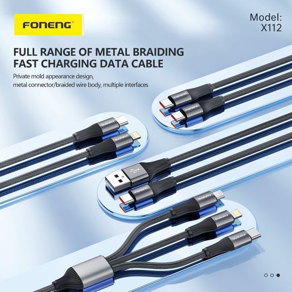Кабель Foneng X112 USB-A &mdash; Lightning 2,4 А 1 м 84310 фото