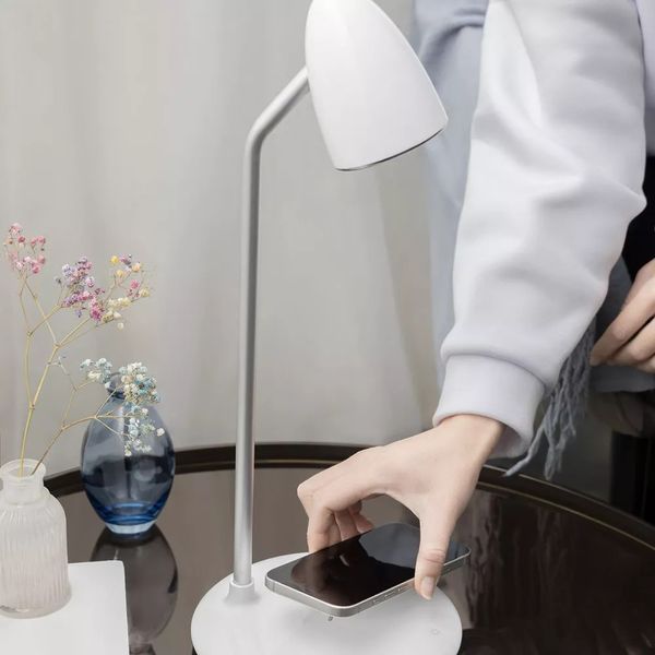 Нічник , годинник з функцією бездротової зарядки LED QinetiQ QN-04 15W Samsung iPhone 34079 фото
