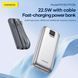 Повербанк Foneng PX135 10000mAh 22.5W универсальный с двумя встроенными кабелями и LCD дисплеем для быстрой зарядки для смартфона планшета Samsung iPhone компактный 52124 фото 4