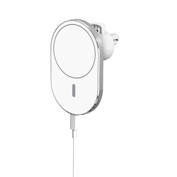 Автомобільний бездротовий ЗП Wireless MagSafe Magnetic Авто Тримач 15w 14050 фото