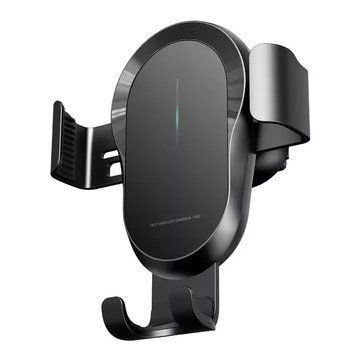 Автомобільний тримач з бездротовою зарядкою 15W Z5 Gravity Phone Holder, Чорний