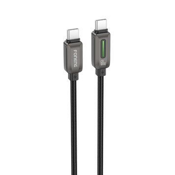 Кабель Foneng X118 USB-C &mdash; USB-C 60 Вт 1,2 м с подсветкой 84312 фото