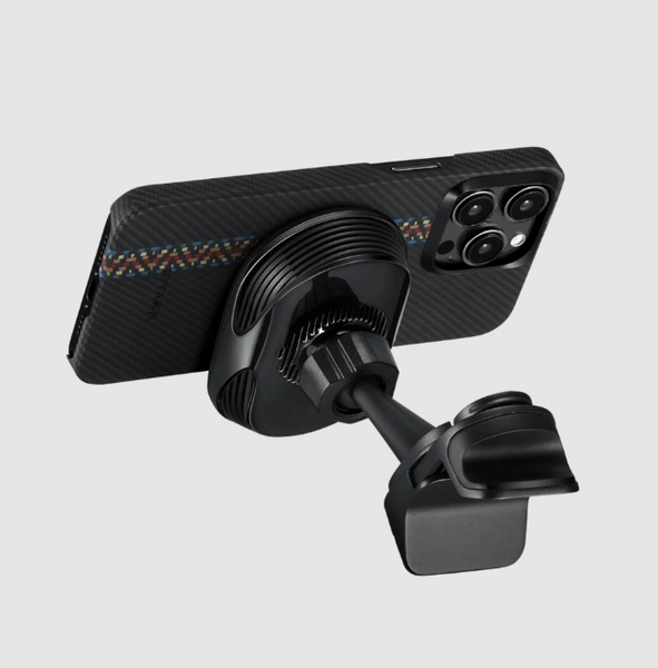 Magsafe тримач у машину Pitaka MagEZ Car Mount Pro 2 Car Vent Black Tesla для Apple iPhone 12-15 CM2302T фото