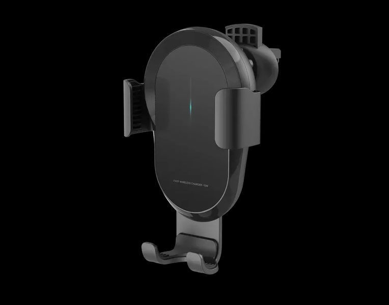 Автомобільний тримач з бездротовою зарядкою 15W Z5 Gravity Phone Holder, Чорний