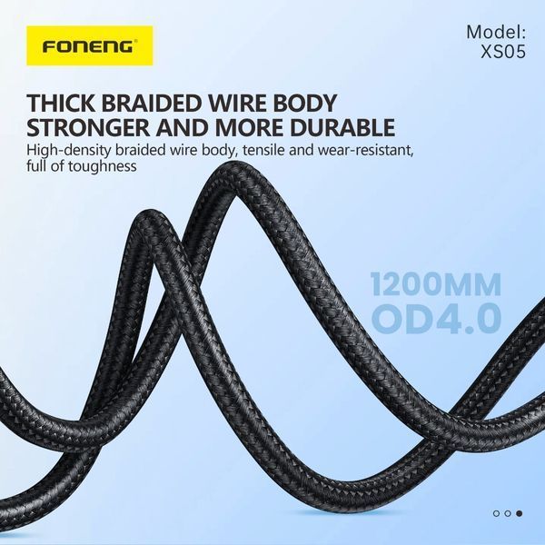 Кабель Foneng XS05 USB-C &mdash; USB-C 100 Вт 1,2 м з дисплеєм потужності FN-XS05-CC100 фото